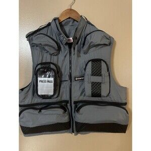 Tamrac Photography Vest Mens Size L Gray Tactical Fishing Made In USA
